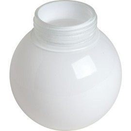 White 6" Globe Acrylic 3-1/4" Fitter