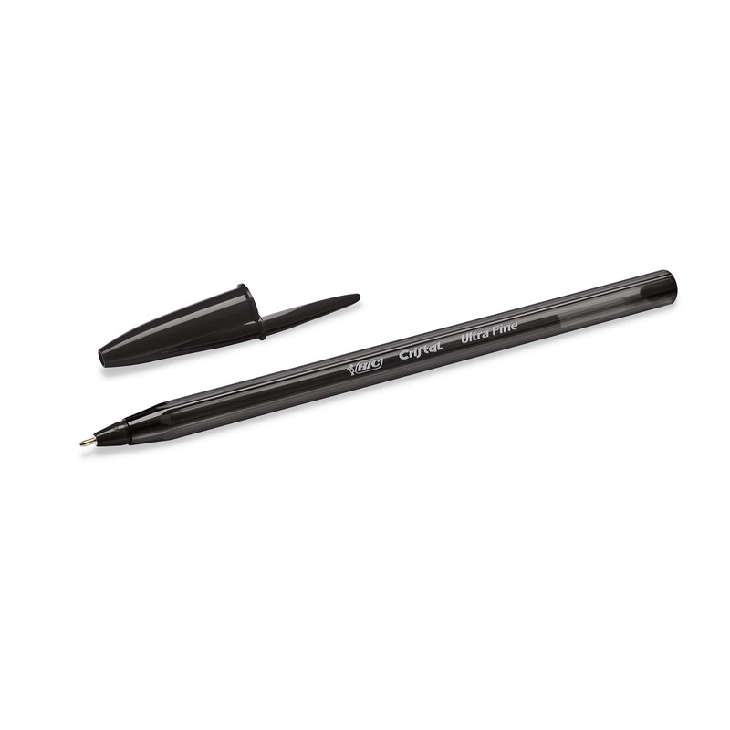 BIC Crystal Exact Fine Point Pens (0.7 mm) - Black, Box