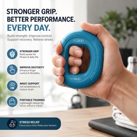 Silicone Hand Grip Ring Set for Finger Exercise – Portable Resistance Rings for Grip, Wrist & Forearm Training
