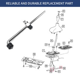 2-Pack Transfer Case Shifter Linkage Control Lever Bushing Grommet with E-Clips for Dodge Ram 1500 2500 3500 4x4 2002-2010 - Shifter Linkage Bushing Replacement for OEM 68078974AA and 68078975AA