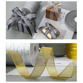 ZYOOO 3 mm x 800 m Organza Satin Ribbon Glitter Silver Decorative Ribbon Gift Ribbon Flower Tape for Crafts