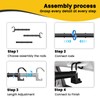 Heavy Duty Car Clothes Hanger Bar 30-64 inches, 4Pcs Accessories