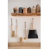 Creative Co-Op Beech Wood Dish Brush with Leather Strap