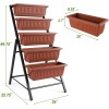 SEJOV Vertical Raised Garden Bed Stand Elevated Vegetables w/5 Container