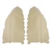 X AUTOHAUX Pair Beige Microfiber Leather Door Panel Armrest Cover