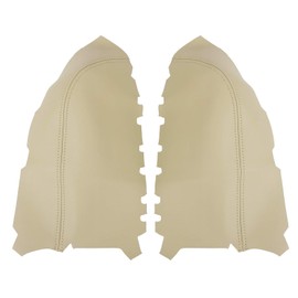 X AUTOHAUX Pair Beige Microfiber Leather Door Panel Armrest Cover Replacement for Honda Pilot 2009-2013