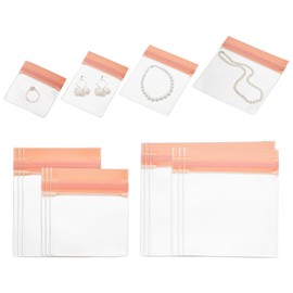 NICENEEDED 12PCS Clear Jewelry Pouch, Anti Tarnish Jewelry Storage Bags Travel Jewelry Pouches, Small Plastic Bags Transparent Lock Bag for Storing Bracelets Rings Earrings