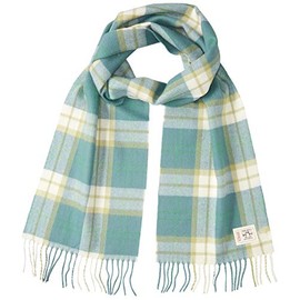 Avoca Merino Scarf, Green Check