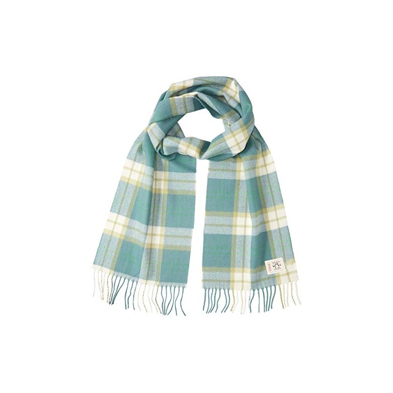 Avoca Merino Scarf, Green Check