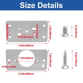 Aracombie 8Pcs Hinge Repair Kit, Durable Cabinet Hinge Repair Plate, Fixing Plate for Cabinet Door Repair, Rust-Resistant Stainless Steel, Easy Installation