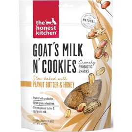 Aurora Pet Bundle Pack (3) Goat's Milk N' Cookies Slow Baked with Peanut Butter & Honey Flavor (8-oz Each) with AuroraPet Wipes