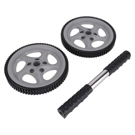 Totority Sturdy Dual Wheel Exercise Roller Fitness Tool Lightweight Portable Abdominal Workout Accessory Non Slip Handles for Optimal Stability for Home Travel Use