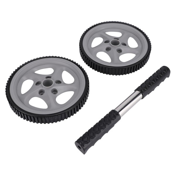 Totority Sturdy Dual Wheel Exercise Roller Fitness Tool Lightweight Portable