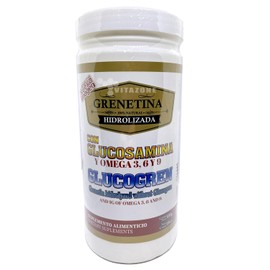 Pretty Bee Grenetina Hidrolizada – 500 g – Con Glucosamina y Omegas 3,6 y 9 – Suplemento en Polvo