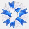 6PCS 8" Large Cheer Hair Bows Ponytail Holder, Rhinestones Cheerleader