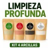 Kit Barro Mascarillas Arcilla Roja Verde Blanco Negro Normal