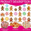 8Pcs Christmas Candy Party Hanging Garlands Christmas Gingerbread Party Decorations