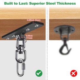 SELEWARE Punching Bag Hanger, 360° Swivel Heavy Bag Ceiling Mount