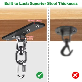 SELEWARE Punching Bag Hanger, 360° Swivel Heavy Bag Ceiling Mount