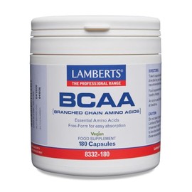 Lamberts BCAA Capsules – Branched Chain Amino Acids – 180 Capsules – Muscle Recovery & Energy Support – 1800mg Per Serving