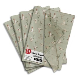 Pro Supply Global Ducks Printed Tissue Paper for Birthday Party Gift Bags or Boxes and Wrapping - Bulk Decorative Art Tissue Paper for Packaging and Gifting | 24 Sheets 20" x 30"