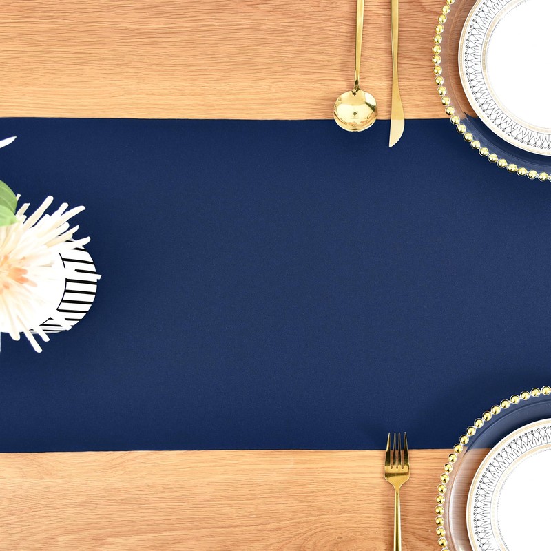 Farmhouse Navy Blue Table Runner Dining Table Runners 48 Inches
