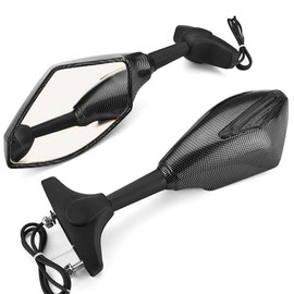 NGHTMRE Carbon Fiber Integrated Amber LED Turn Signal Blinker Rearview Side Mirrors Smoke Lens for Hayabusa 1999~2012 SUZUKI GSF 600S BANDIT 2003~2004