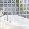 PARLOS High Arc 2-Handle Widespread Roman Tub Faucet with Valve