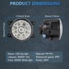 HMCYCI Pair Bumper LED Fogs Driving Lamps 6000K White For