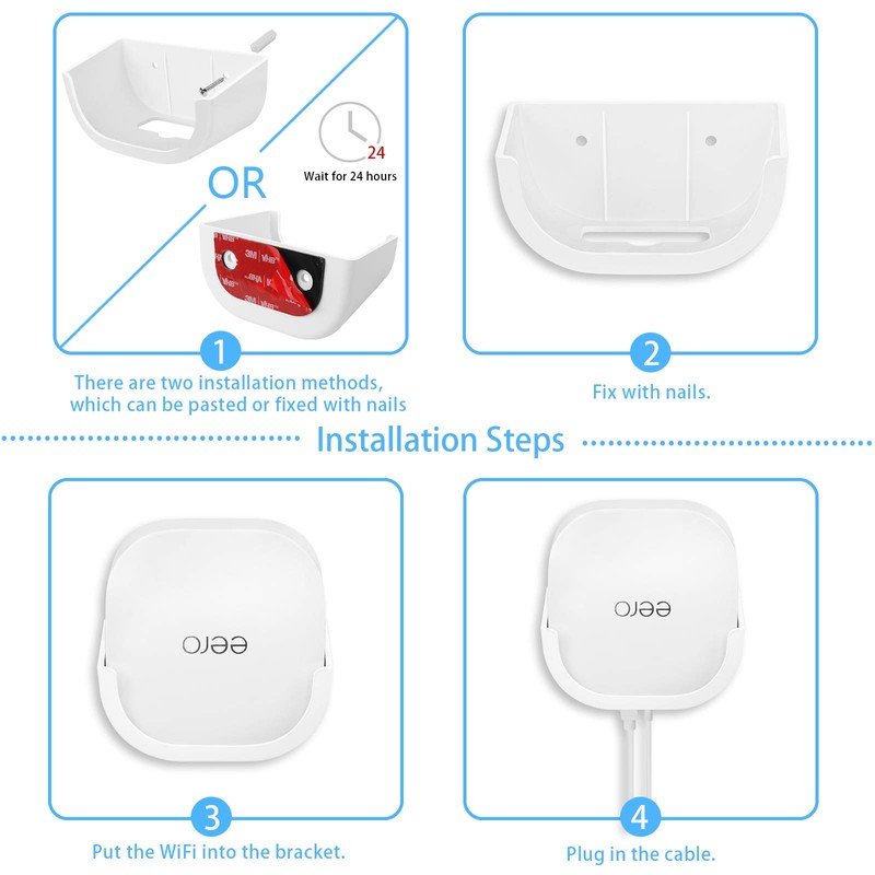 Screwless Wall Mount for eero 6 Dual-Band mesh Wi-Fi 6
