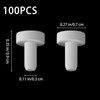 100 PCS Plastic Hole Plugs White Button Hole Plugs 3mm