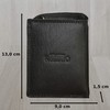 Roberto Genuine Leather Neck Pouch in Dark Brown, Nappa leather