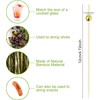 110 Pieces Fruit Picks Cocktail Picks Gold Bead Picks Skewers
