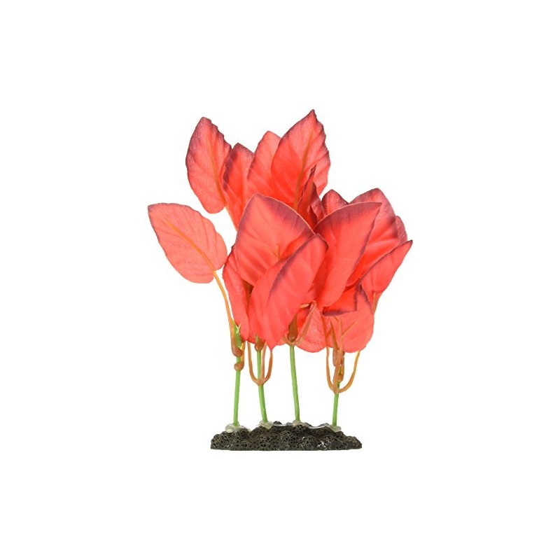Marina Naturals Red Foreground Silk Plant – Fish Tank Decoration