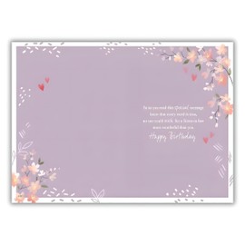 IC&G Lovely Sister In Law Birthday Card - Happy Birthday Card with Sentimental Poem and Floral Love Heart Border Design with Foil Details - Birthday Card for Women