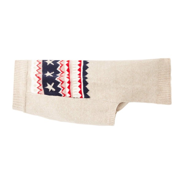 Rosewood Joules Fairisle Jumper For Dogs, Oatmeal, Small