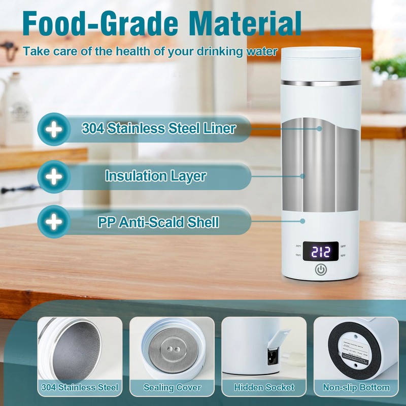 Travel Electric Kettle Portable Mini Kettle,Small Hot Water Boiler with