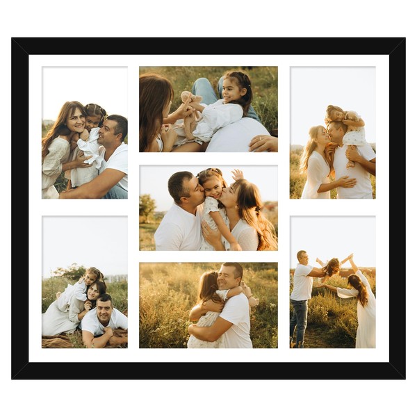 HEYTUYA 4x6 Picture Frame Collage for Wall, Display 7 Pcs