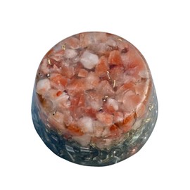  Red Calcite Single Crystal Small Tower Buster Orgone Generator Energy Accumulator PERFECT GIFTING TOOL!!!! Made using Advance Harmonics Orgonite Many Beautiful Ingredients! (Red Calcite)