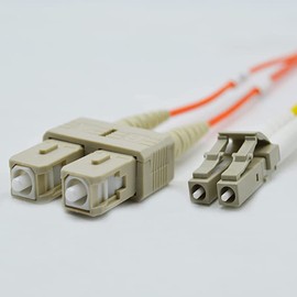 FiberCablesDirect LC-SC OM2 Fiber Patch Cable - 10Gb Duplex 50/125µm Multimode Corning Glass | 1M (3.28ft) | Bulk Networking, Data Centers, Telecom, Enterprise Applications