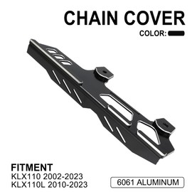 IUVWISN Dirt Bike Chain Guard,Dirt Bike Chain Cover Protector CNC for KLX 110 KLX110 2002-2023 KLX110L 2010-2023 Black