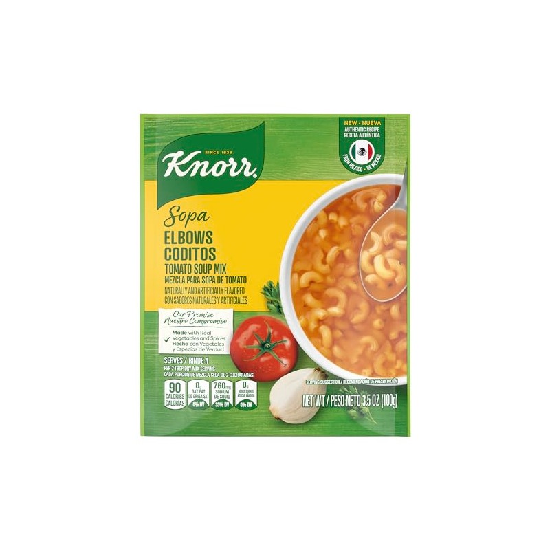 Knorr Sopa/Pasta Soup Mix Tomato Based Elbow Pasta For A