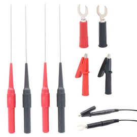 winova Electronic Test Lead Kit Banana Plug 1m Cable Set Insulation Needle Alligator Clip with U Probe for Automotive Diagnostics Circuit Connection Electrical Test