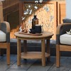 Cambridge Casual Superior Indonesian Arie Patio Side Table, 24-Inch, Natural