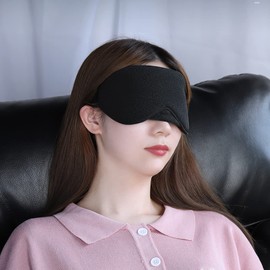 Sleep Masks for Women Men Cotton Eye Masks for Sleeping Blindfold Sleep Eye Mask Adjustable Sleep Eye Mask Eye Shades Covers for Sleeping Light Blocking Sleep Eye Mask for Travel Yoga Plane Night