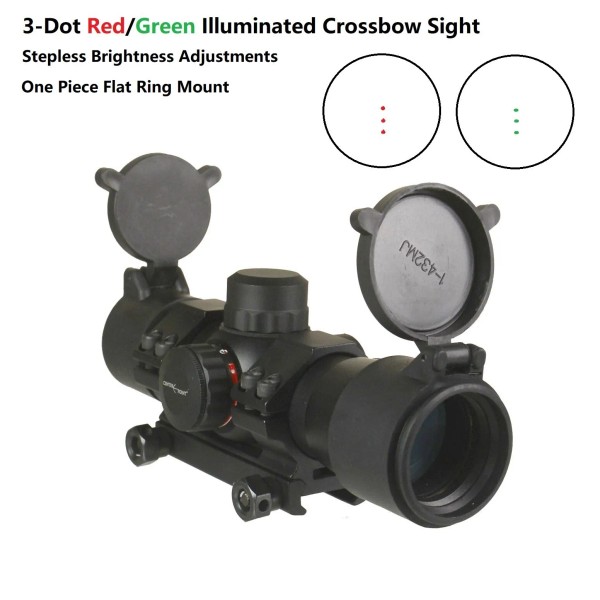 Unbranded Red & Green 3-dot reflex crossbow red dot sight