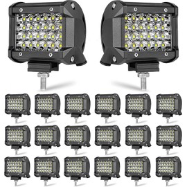 LED Light Pods 72W, 4 Inch LED Light Bar Fog Lights 12000LM Spot Offroad Driving Light LED Cube Work Lights for Truck Camper Pickup Boat Car, 20PCS