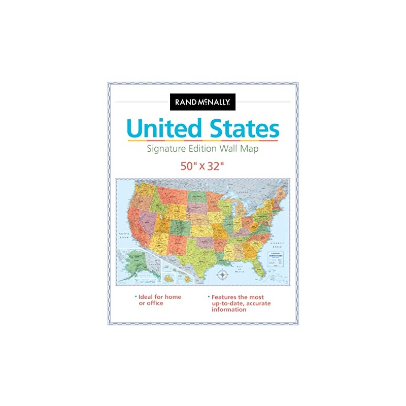 Rand McNally Signature Edition U.S. Wall Map - Folded
