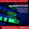 Olsa Tools Aluminum Socket Organizer, 3pc Set - Green Socket