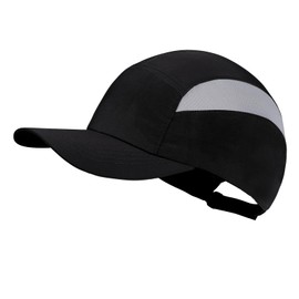 Oversize L/XL/XXL Men's Running Cap - Breathable Mesh Sports Cap for Big Heads - Waterproof & Quick Drying Snapback Hat Black